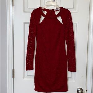 Red Laced Skin Tight Dress